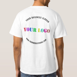 Camiseta Logotipo da sua empresa e Texto personalizado Cami
