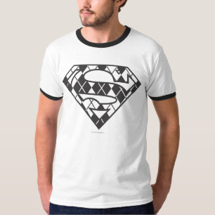 Camiseta Logotipo da Supergirl Black Argyle