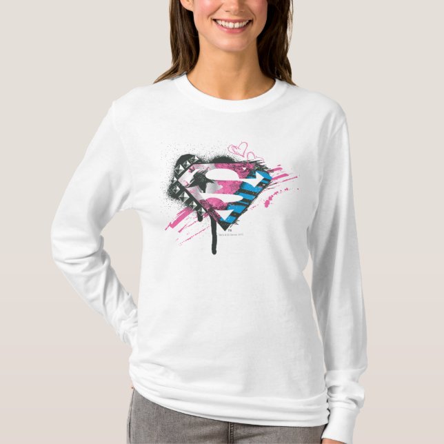 Camiseta Logotipo da Supergirl Hearts (Frente)