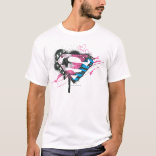 Camiseta Logotipo da Supergirl Hearts