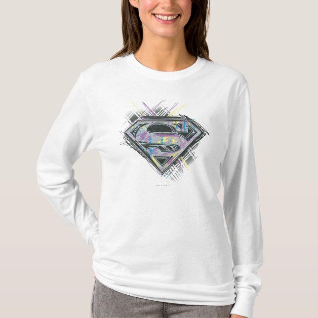 Camiseta Logotipo da Supergirl Scribbles (Frente)