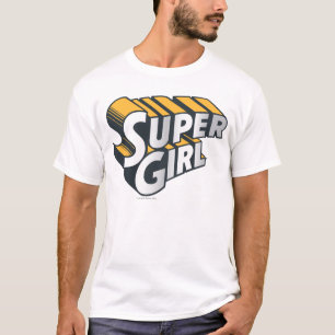 Camiseta Logotipo da Supergirl Silver e Orange