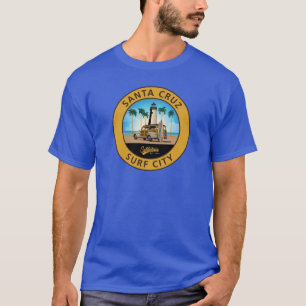 Camiseta Logotipo da Surf City Farol com Adesivo Woodie