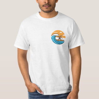 Camiseta Logotipo da T-shirt do surf