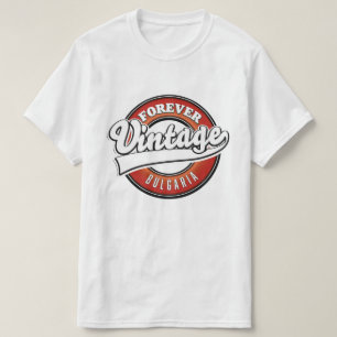 Camiseta Logótipo da vintage da Bulgária para sempre