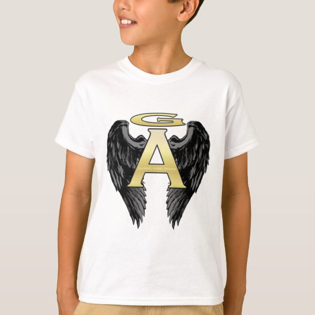 Camiseta Logotipo das asas Gabriel Angel Design (Frente)