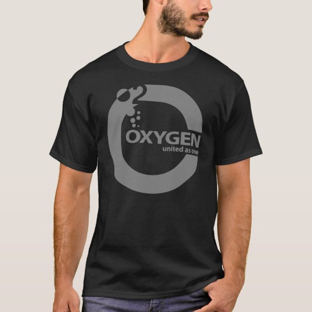 Camiseta Logotipo das cinzas do oxigênio (Frente)