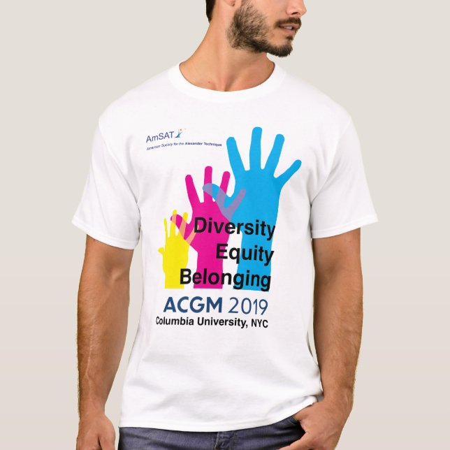 Camiseta Logotipo das mãos grandes com diversidade, (Frente)