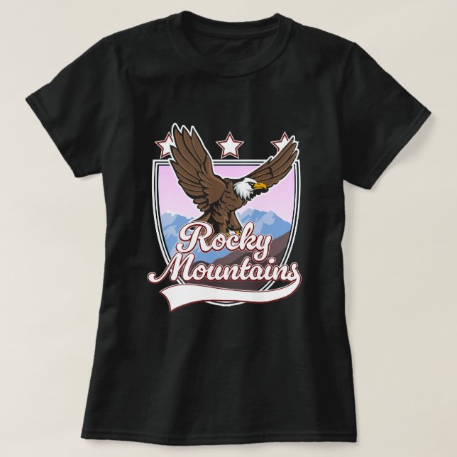 Camiseta Logotipo das Montanhas Rochosas (Frente do Design)