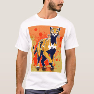 Camiseta Logotipo de abertura Puma de Cartoon: fundo transp