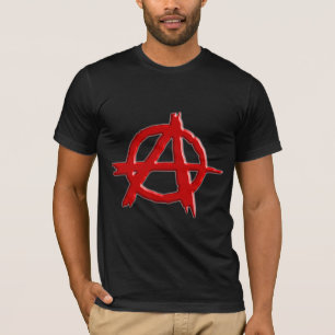 Camiseta Logotipo de Anarquia Vermelho Embarcado