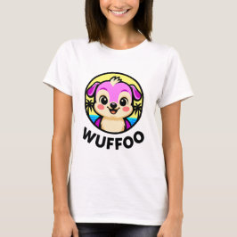 Camiseta Logotipo de animação de cachorrinho Kawaii da Wuff