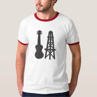 Camiseta Logotipo de Bakersfield do Ukulele (preto)