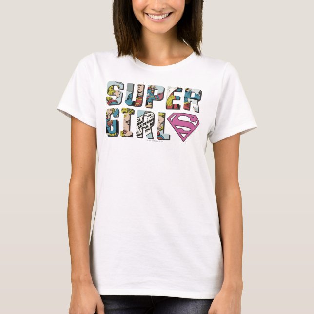 Camiseta Logotipo de banda desenhada da Supergirl (Frente)