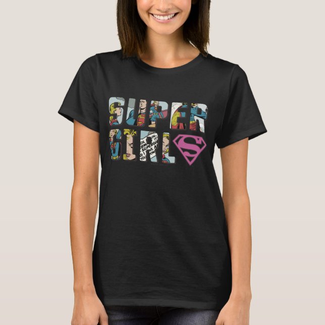 Camiseta Logotipo de banda desenhada da Supergirl (Frente)