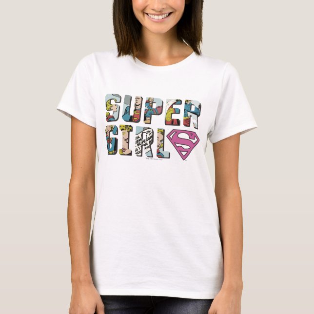 Camiseta Logotipo de banda desenhada da Supergirl (Frente)