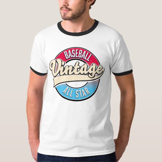 Camiseta Logotipo de Baseball em Todas as Estrelas (Frente)