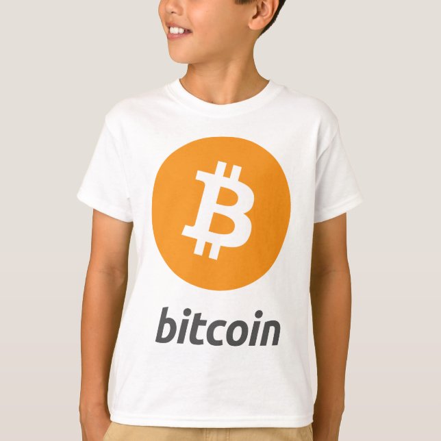 Camiseta Logotipo de Bitcoin com texto (Frente)