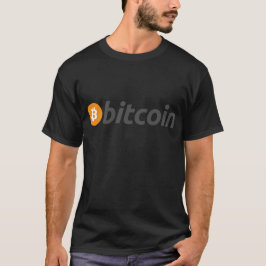 Camiseta Logotipo de Bitcoin + texto