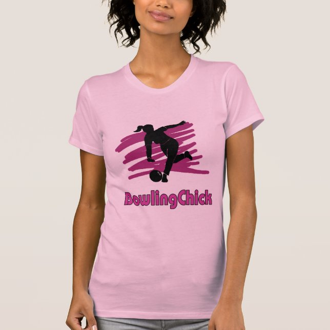 Camiseta Logotipo de BowlingChick (Frente)