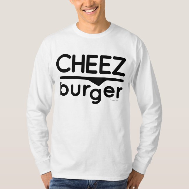 Camiseta Logotipo de Cheezburger (preto) (Frente)