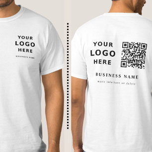 Camiseta Logotipo de código QR minimalista profissional mod
