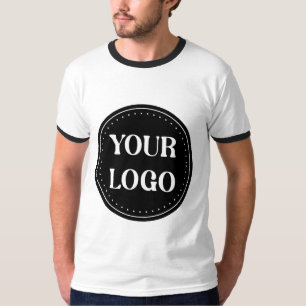 Camiseta Logotipo de código QR preto elegante, minimalista
