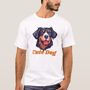 Camiseta Logotipo de Compro Pet Cachorro Abstrato preto e l