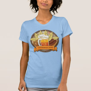 Camiseta Logotipo de cozinha do Oktoberfest Beer Sausage Pr