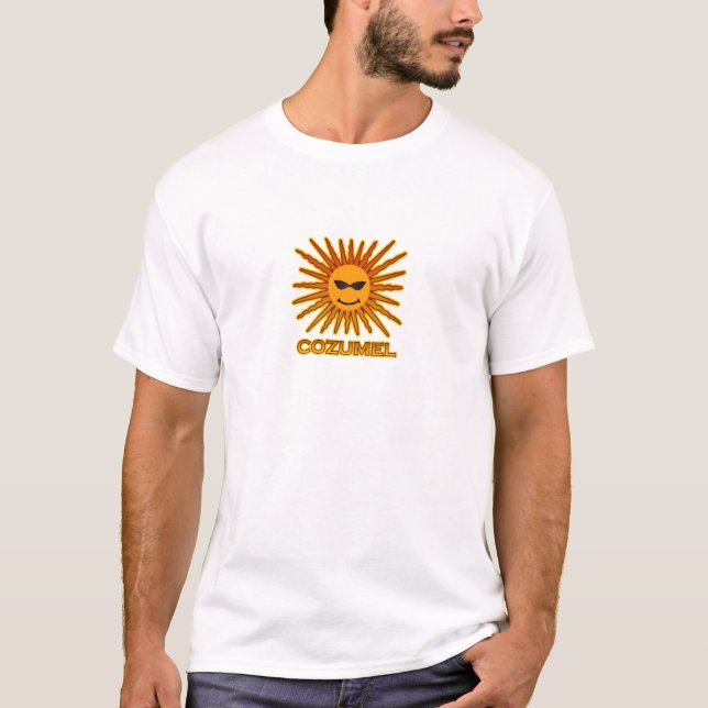 Camiseta Logotipo de Cozumel México Sun (Frente)