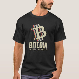 Camiseta Logotipo de criptomoeda de bits moderno