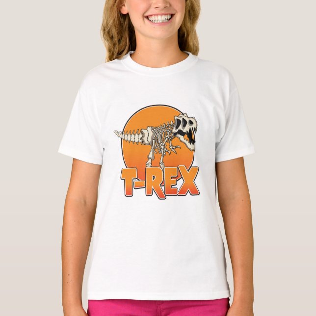 Camiseta logotipo de desenho animado T-REX (Frente)