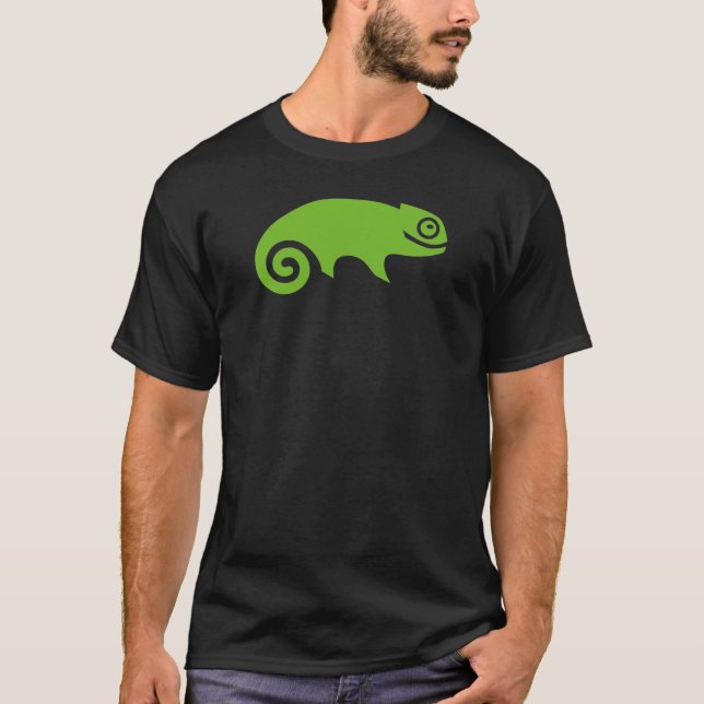 Camiseta Logotipo de distribuição Linux OpenSUSE (Frente)