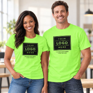 Camiseta Logotipo de Empresa Verde Lima Promo