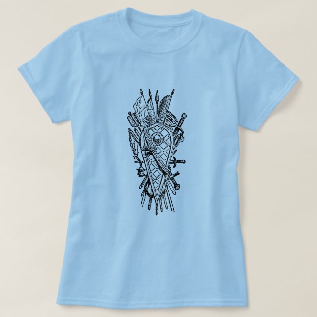 Camiseta Logotipo de esportes de esgrima (Frente do Design)