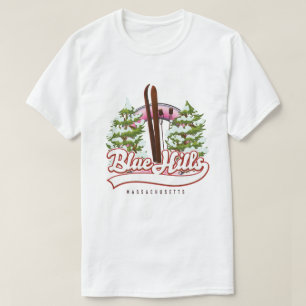 Camiseta logotipo de esqui Blue Hills Massachusetts