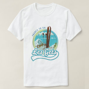 Camiseta Logotipo de esqui Les Gets França