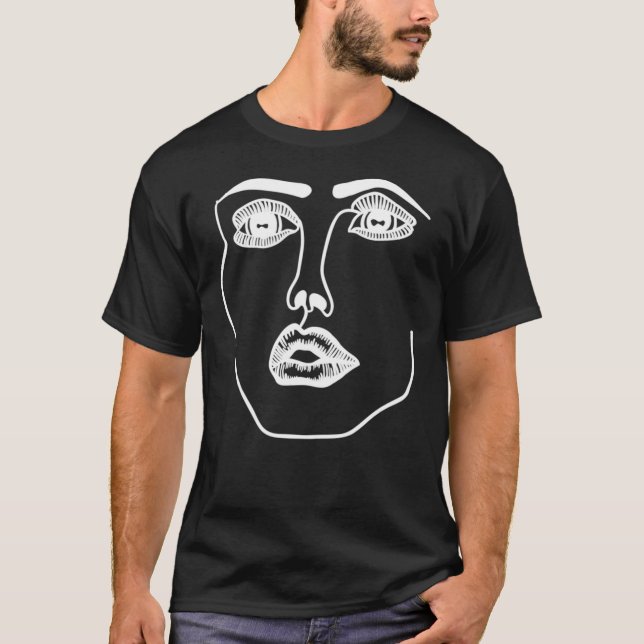 Camiseta Logotipo de face de revelação branco   (Frente)