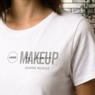 Camiseta Logotipo de Funcionário de Arte de Maquiagem Minim