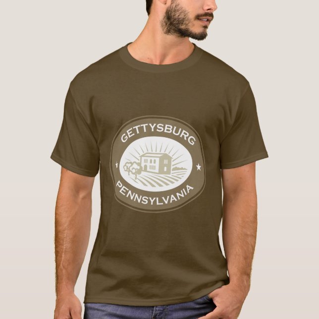 Camiseta Logotipo de Gettysburg Pennysylvania (Frente)