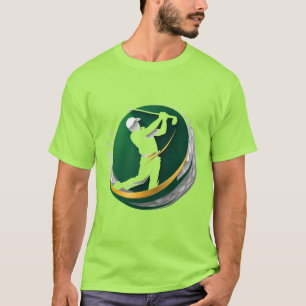 Camiseta Logotipo de Golfe com Balanço de Silhueta