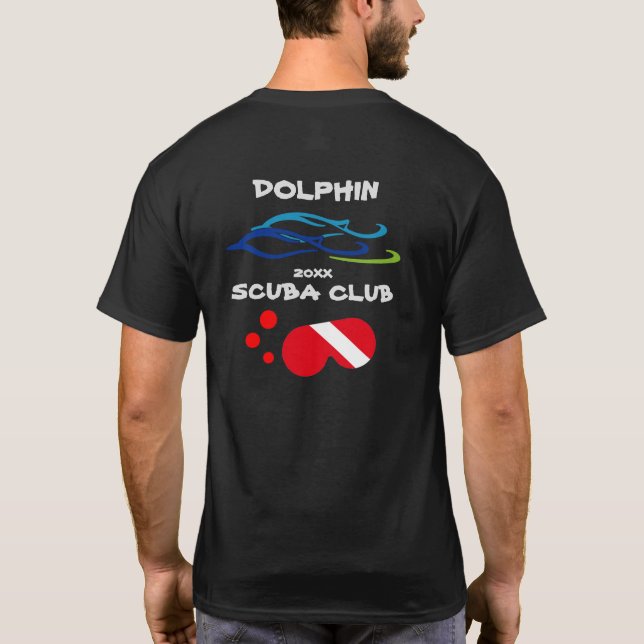 Camiseta Logotipo de golfinho Compre de mergulho (Verso)