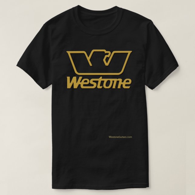 Camiseta Logotipo de guitarras Westone (A) T-Shirt clássico (Frente do Design)