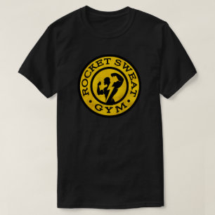 Camiseta Logotipo de Gym de Suor de Foguete