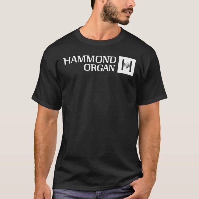 Camiseta Logotipo de Hammond Organ T-Shirt Clássico (Frente)