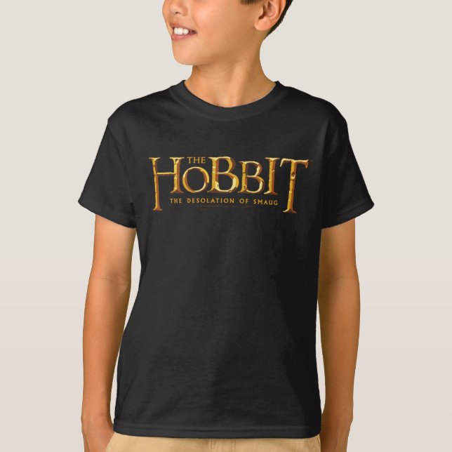 Camiseta Logotipo de hobbit - Dourado (Frente)