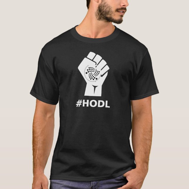 Camiseta Logotipo de HODL IOTA MIOTA: Branco (Frente)