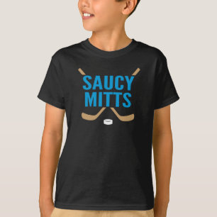 Camiseta Logotipo de hóquei em Saucy Mitts na Juventude Ne