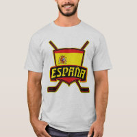 Logotipo de hóquei na bandeira espanhola, com Impr