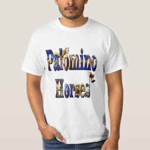 Camiseta Logotipo de Imagem de Cavalos de Palomino,